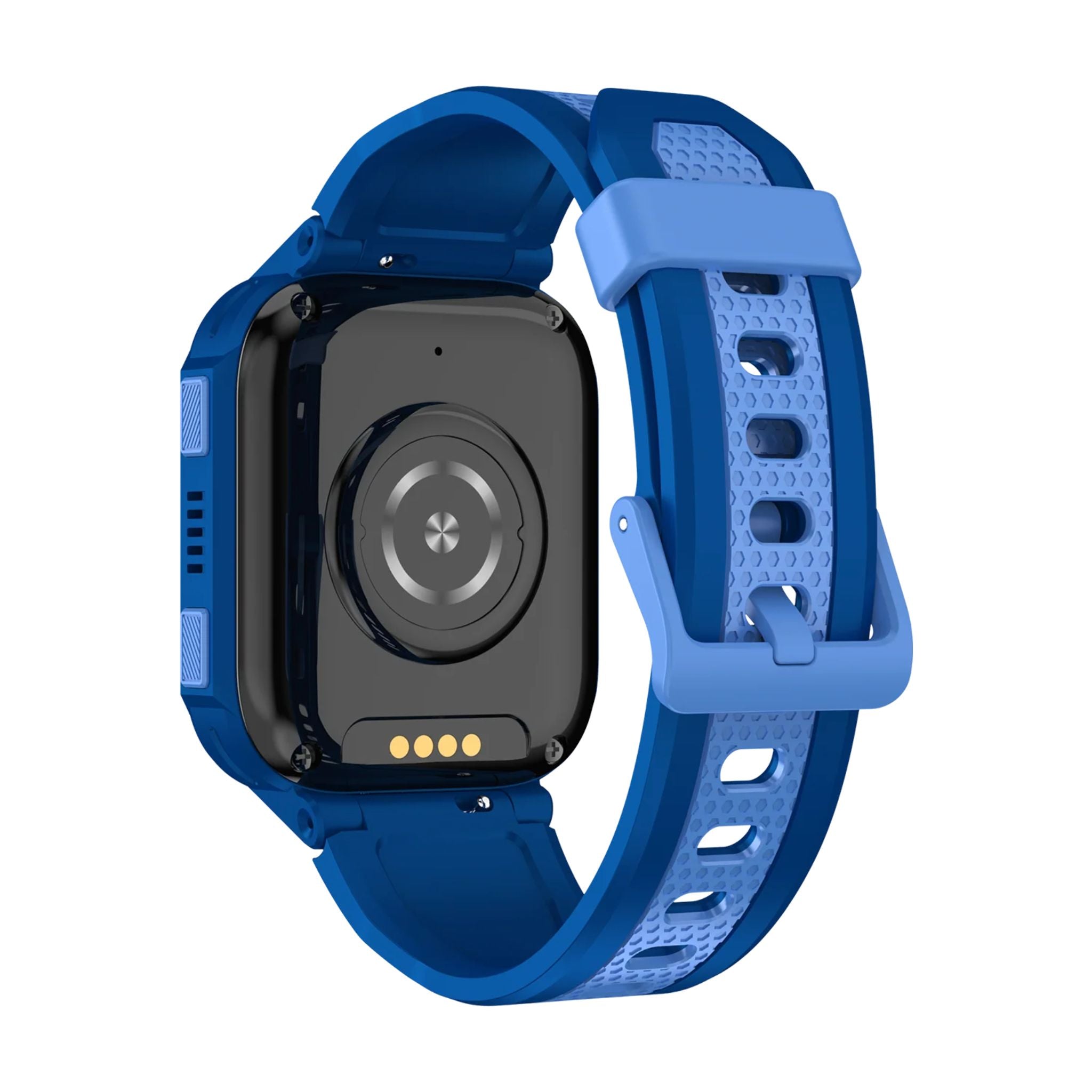 Lagenio K10 smartklokke for barn i blått med telefon, GPS og AMOLED-skjerm.