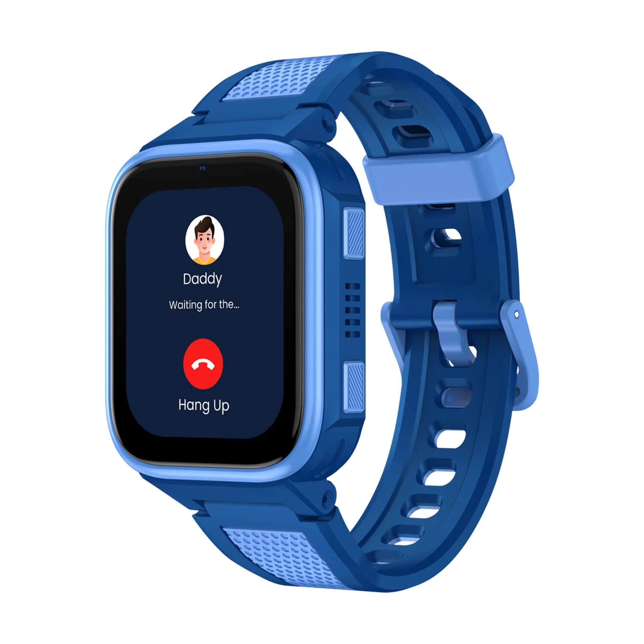 Lagenio K10 smartklokke for barn i blått med telefon, GPS og AMOLED-skjerm.