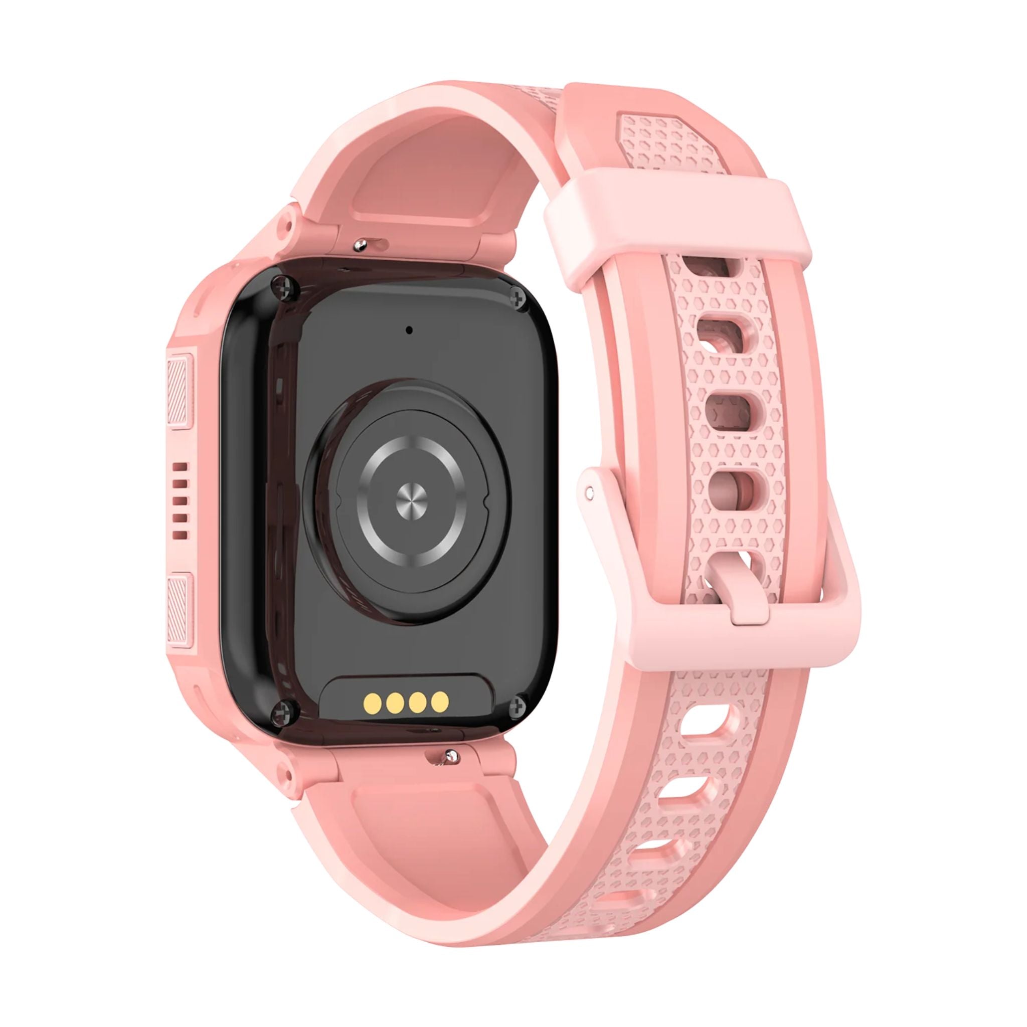 Lagenio K10 smartklokke for barn i rosa med telefon, GPS og AMOLED-skjerm.