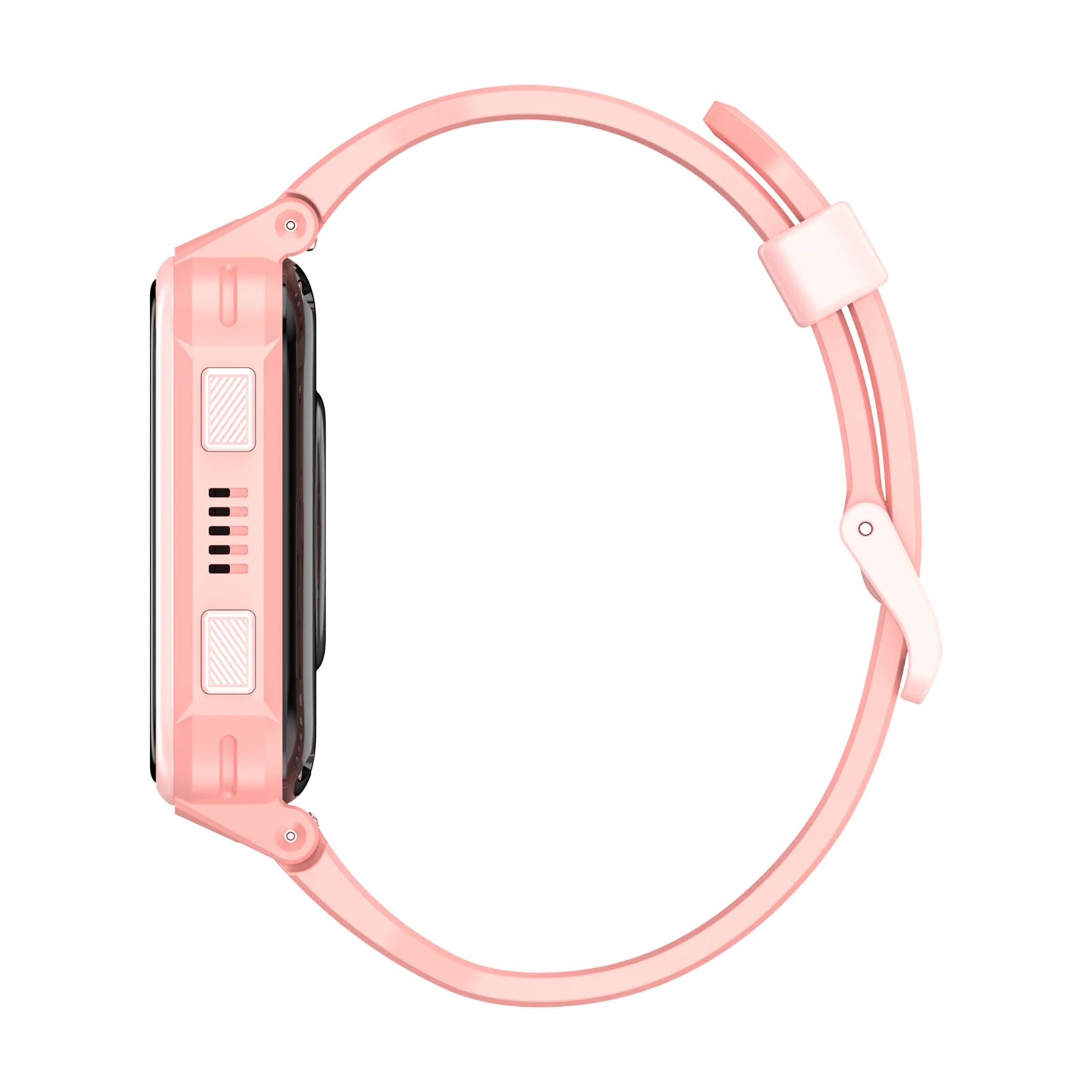 Lagenio K10 smartklokke for barn i rosa med telefon, GPS og AMOLED-skjerm.