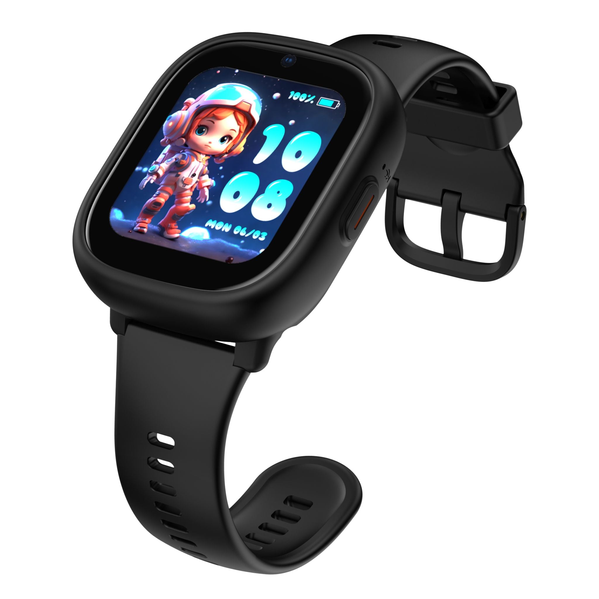 Svart Lagenio K3 smartklokke for barn med GPS og telefon