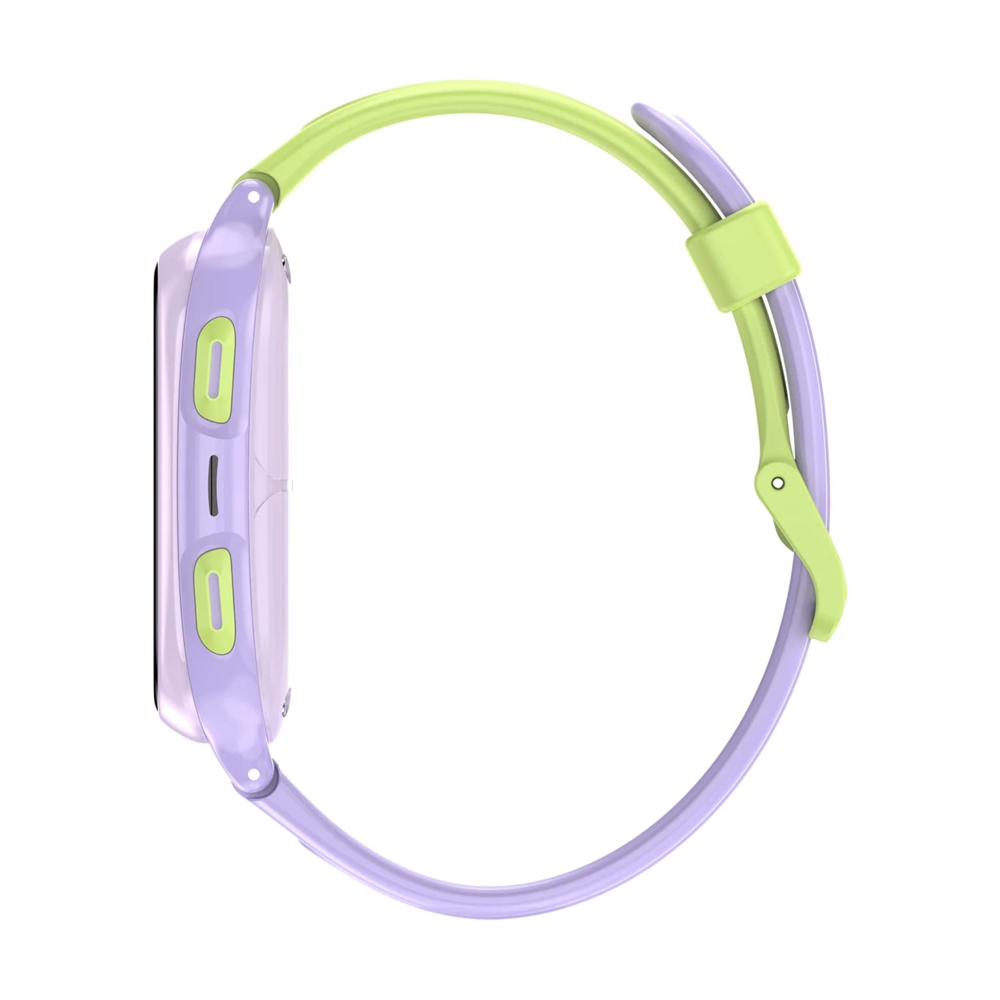 Smartklokke for barn – Lagenio K9 AI med lilla rem, telefon, 1,78" AMOLED-skjerm og GPS