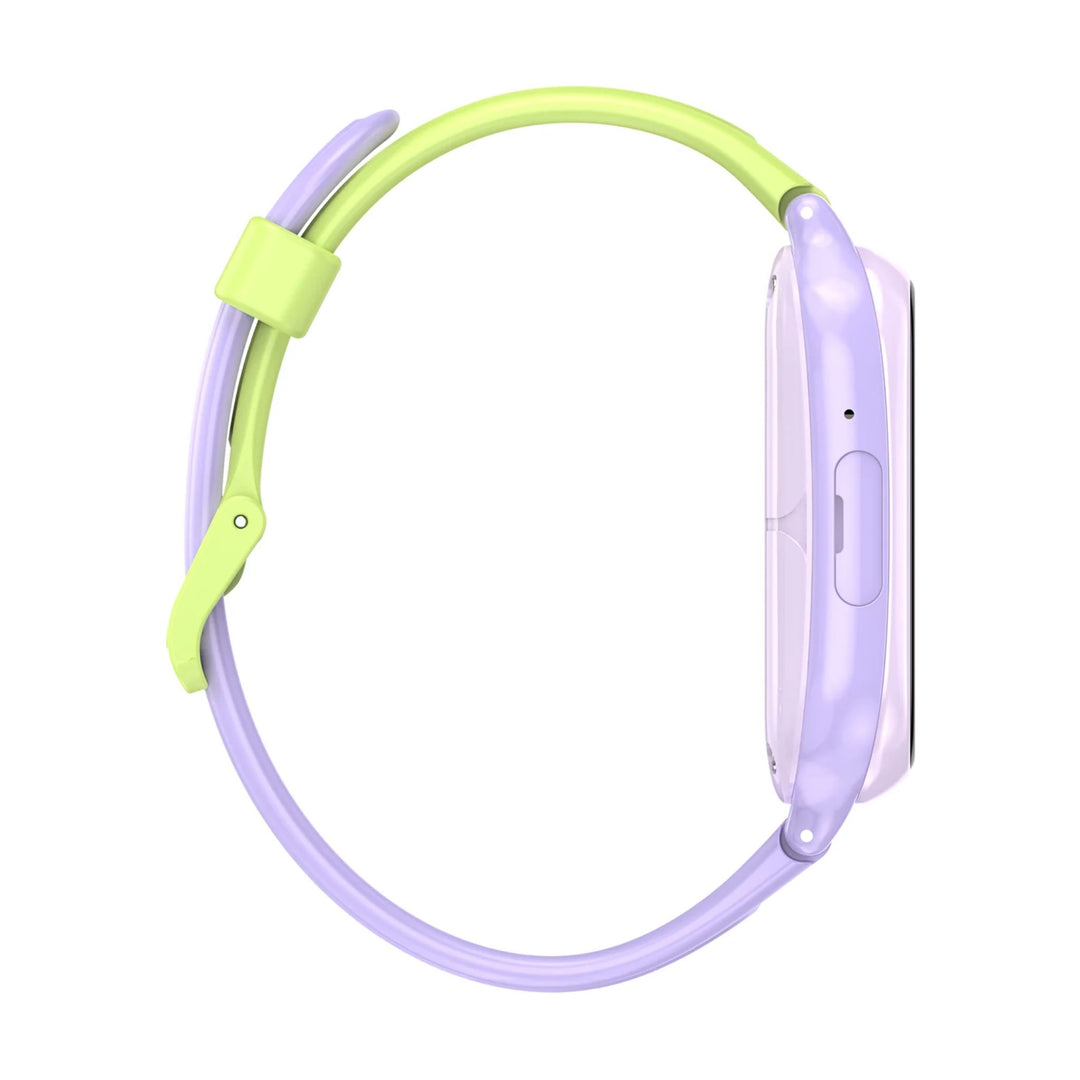 Smartklokke for barn – Lagenio K9 AI med lilla rem, telefon, 1,78" AMOLED-skjerm og GPS