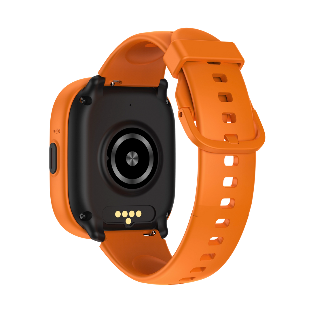 Oransje og sort Lagenio K3 smartklokke for barn med GPS og telefon