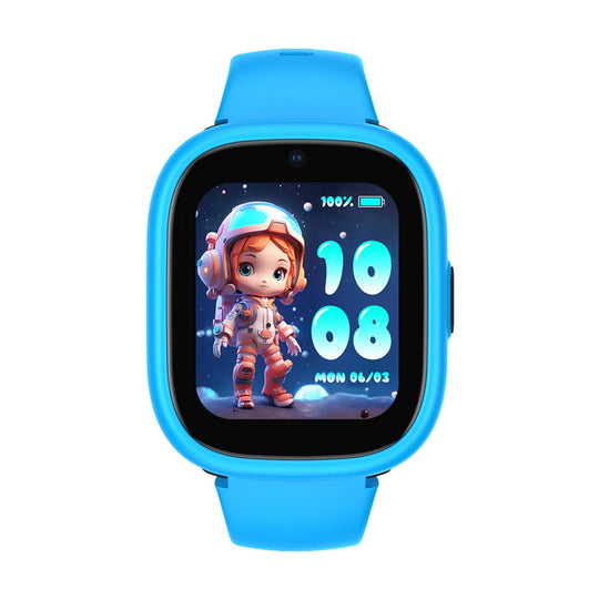 Blå og svart Lagenio K3 smartklokke for barn med GPS og telefon