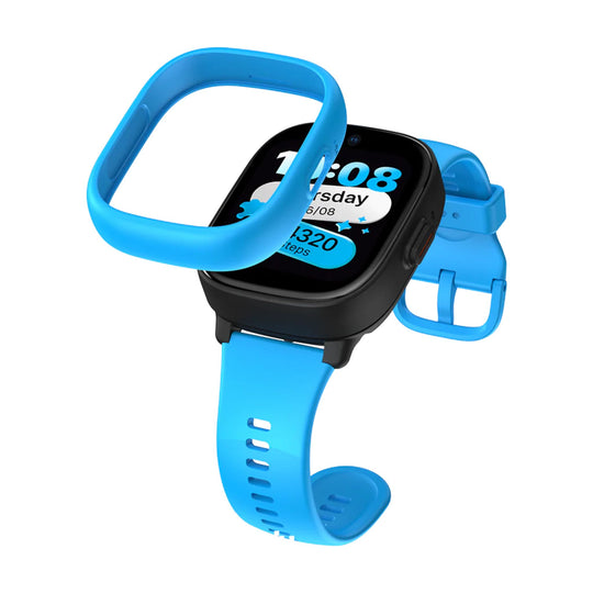 Blå og svart Lagenio K3 smartklokke for barn med GPS og telefon