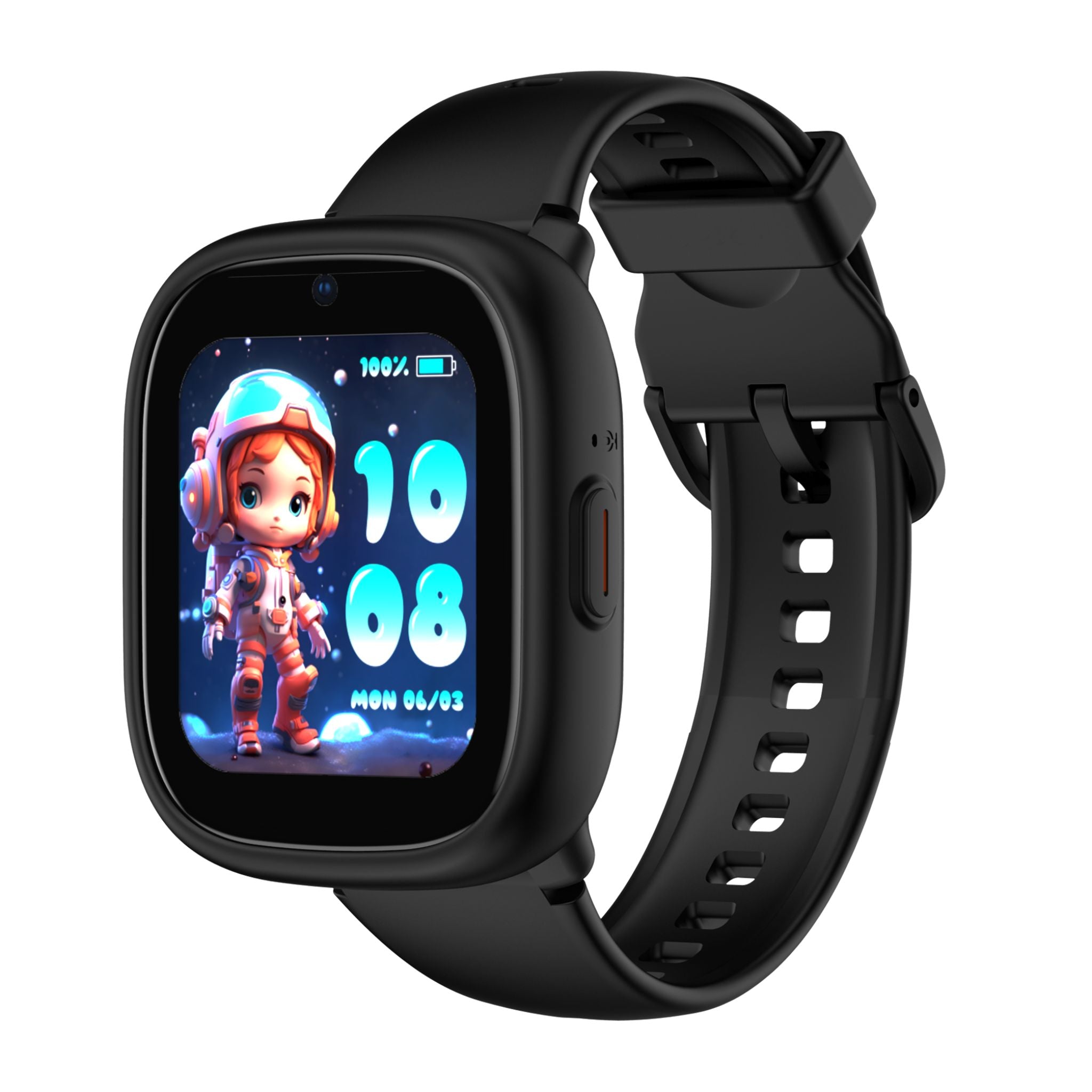 Svart Lagenio K3 smartklokke for barn med GPS og telefon