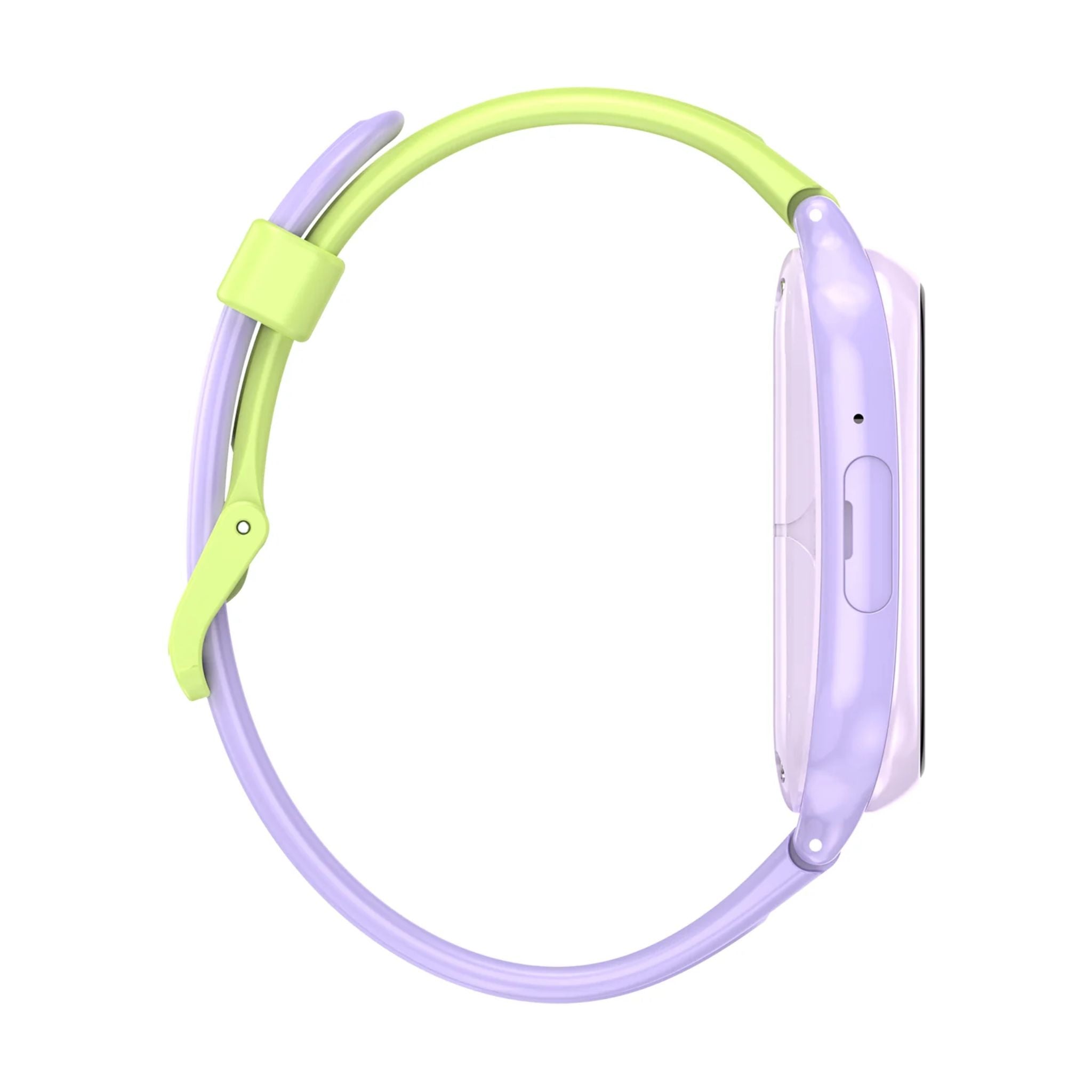 Smartklokke for barn – Lagenio K9 AI med lilla rem, telefon, 1,78" AMOLED-skjerm og GPS