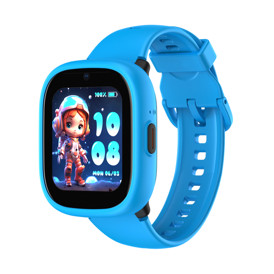 Blå og svart Lagenio K3 smartklokke for barn med GPS og telefon